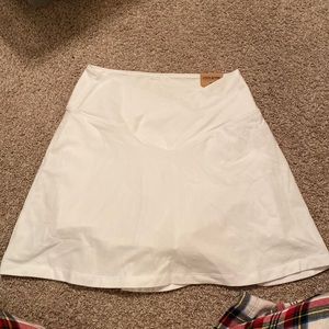 Pink high waist v crossover skort